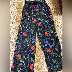 Aerie Black Floral Pants
